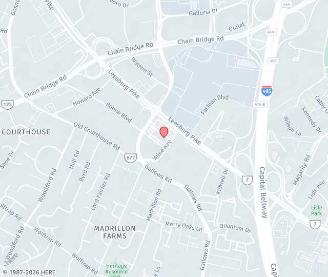 Location Map: 8100 Boone Blvd, Suite 720 Vienna, Virginia 22182